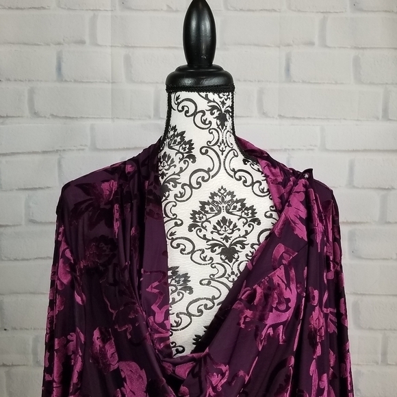 VT Luxe cowl wrap semi sheer cardigan size 3x - Picture 2 of 10